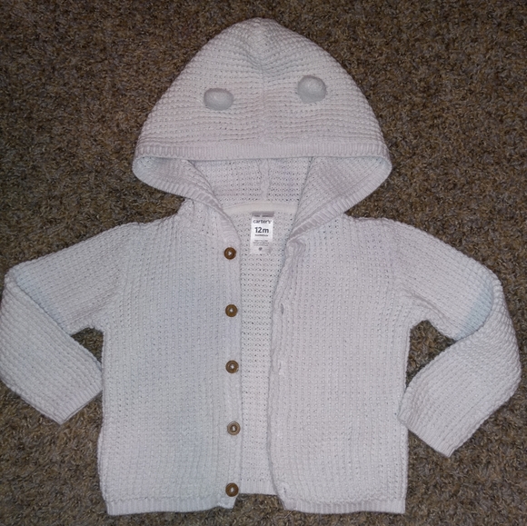 Carters Unisex Baby Cardigan W/Ears - Picture 2 of 7